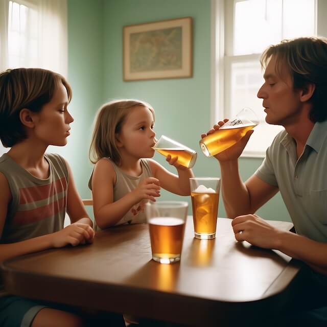 parents drinking alcohol around kids 1