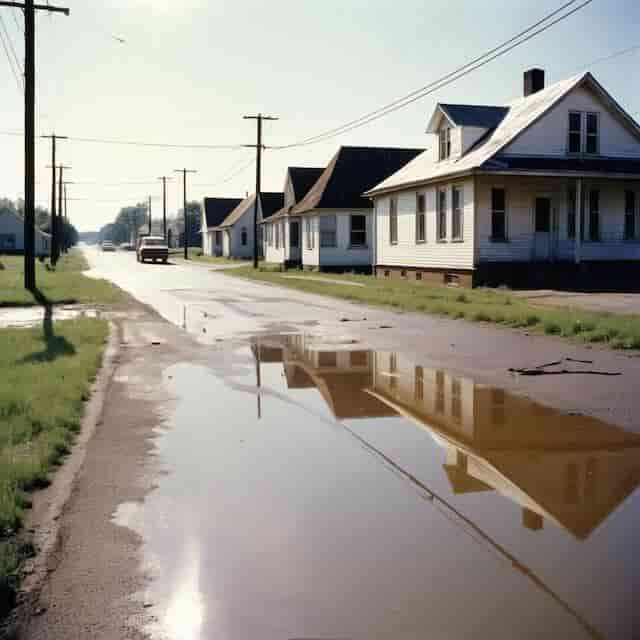 pikaso texttoimage 35mm film photography Desolate rural town plagued min